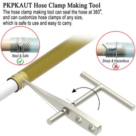 PKPKAUT Manual Wire Binder Hose Clamp, Old Tool Reborn the Clamper, Stainless Steel Multifunctional Hose Pipe Wire Tensioner for Home Pipeline Maintenance