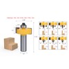 1/2in Router Bit 6 Bearing Slot Cutter for Multiple Depth