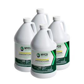 Myco Mold Control Concentrate – EPA-Registered Hospital Grade Disinfectant & Cleaner, Quat Formula for Mold Remediation & Bacteria Control, Commercial & Residential Use, 4 Gallon (Makes 64 Gal)