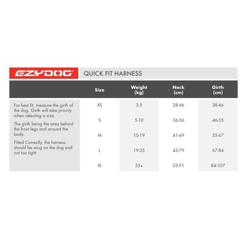 EzyDog Quick Fit Dog Harness - Premium Padded No-Pull Harness,