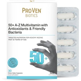 ProVen Probiotics 50+ A–Z Multivitamin with Acidophilus & Bifidus | Complete Daily Multivitamin & Mineral Supplement for Adults Over 50 | With Friendly Bacteria to Support Digestion, Immunity & Overall Health