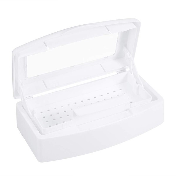 Nail Tools Sterilizer Plastic Sterilizing Tray Disinfection Container Clean Sterilizer Box Storage Organizer for Nail Tool, Tweezers, Tattoo Tool