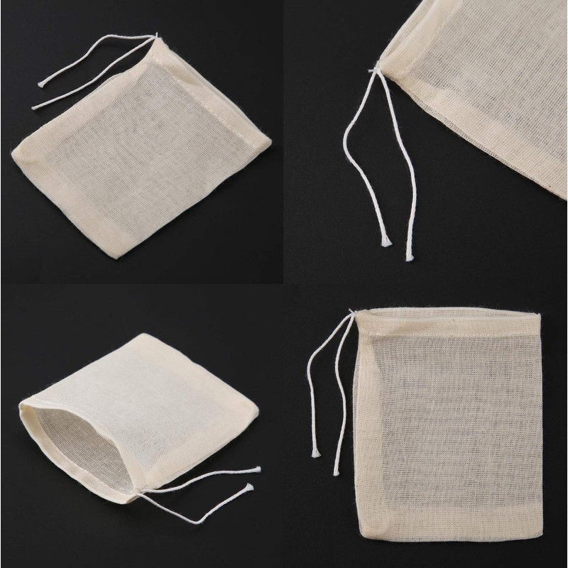 ICEYLI 30 Pcs 4 x 3 Inches Natural Unbleached Cotton