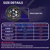 TAVARAY 4PCS 14" Double Sided RGB LED Wheel Ring Lights