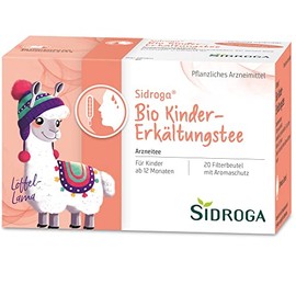 Sidroga Bio Kinder-Erkältungstee – Arzneitee mit Heilpflanzen bei Erkältung und Fieber – 20 Filterbeutel à 1,5 g