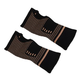 IWOWHERO 1pair Sports Wrist Brace Hand Wrist Sleeves Wrap for Compression Black Material