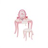 Kids Vanity Table Set With 360 Degree Rotating Mirror And