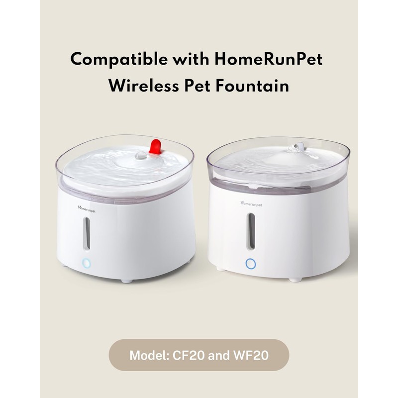 Homerunpet Cat Water Fountain Wireless Pump 3rd Compatible with Model