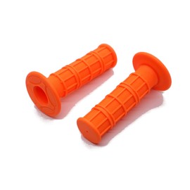 Beatus 8 Colors Retro Handle Grip Bike 0.9 inches (22.2 mm) General Purpose Non-Piercing Type Left and Right Set (Orange)