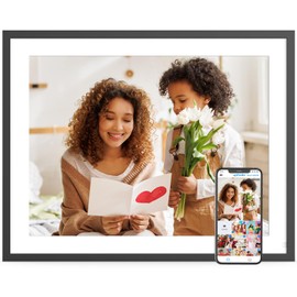 17" Digital Photo Frame Large-Digital-Picture-Frame - 32GB Touchscreen Display, Auto-Rotate, Load Photo Video from Phone to Digital Frame Via App or Email, Free Cloud, Birthday Gifts for Mom Dad