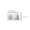 Leadigol Cat Shaped Ceramic Cactus,Cat Succulent Planter with Drainage,Cartoon Ceramic