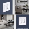 BESTTEN 5 Pack Screwless Decorator Wall Plate, 2 Gang Decorative