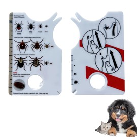 Ti/ck Card for Humans,Ti/ck Remover Tools for Dogs,T/ick Remover with Magnifying Glass,T/ick Scale Card,Tic/k Remover Card,Tic/k Remover for Cats,Portable Ti-ck Removal Tool, Easy Ti-ck Tweezers