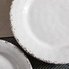 ZAROCRUS Classic Vintage White Melamine Dinner Plate Set, 11-inch Lightweight