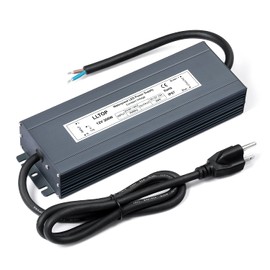 LLTOP LED Driver 300 Watts Waterproof IP67 Power Supply 90-130V AC to 12V DC 25A Low Voltage Transformer Converter Power Adapter for Indoor Outdoor LED Lights