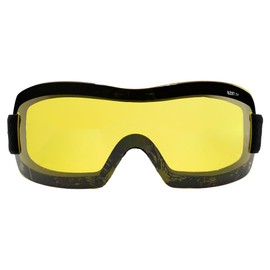 Birdz Eyewear Wren Sport Skydiving Snowboarding Motorcycle Riding Goggles for Men or Women Black Frame with Yellow Lens