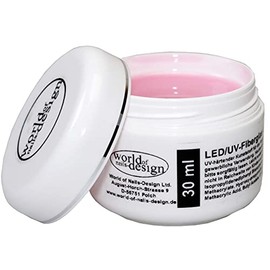 LED/UV-Fiberglas Gel dickviskose milchig rosa 1 Phasengel, Aufbaugel (30 ml (1er Pack))
