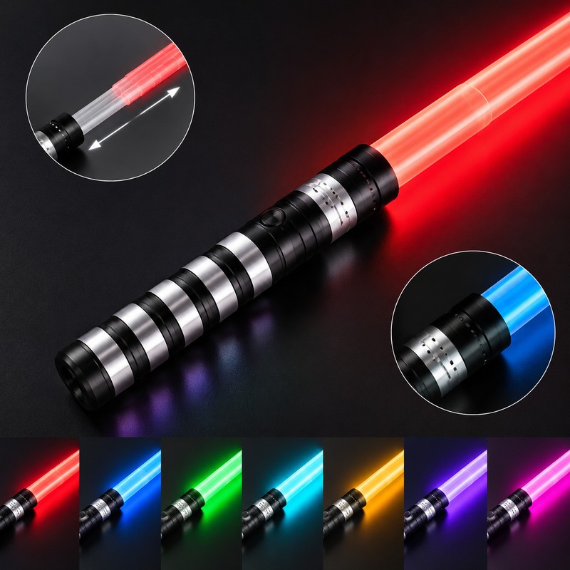 7-Color Retractable Light Sword Toy for Kids – LED Sound
