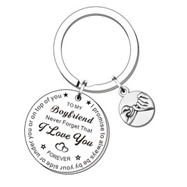 HULALA Romantic Valentines Gifts For Him Boyfriend Birthday Christmas Wedding Anniversary Keyring I Love You I Promise To Always Be By Your Side