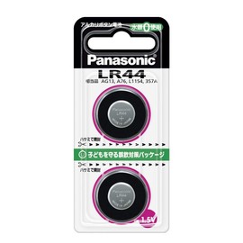 Panasonic LR44/2P アルカリボタン電池〈1.5V〉