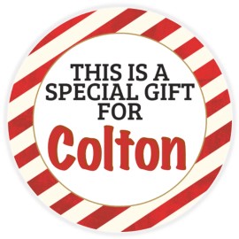 Kiwi Gifts This is a Special Gift for Colton - 25 Pack Circle Stickers 3 Inch - Christmas