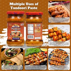 Rani Tandoori Paste (No Colors) 10.5oz (300g) Glass Jar ~ For Tandoori Chicken, Chicken Tikka, Paneer Tikka | All Natural | NON-GMO | Vegan | Gluten Free | Indian Origin, Cooking Spice Paste