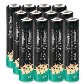 Enegitec Lithium Batteries AAA High Capacity Long Lasting, 1.5V Triple A Battery for High-Tech Devices -24 Pack - Color: 12pack