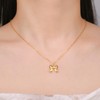 KKJOY Cute Small Tiny Bow Necklace Stainless Steel Gold Plated