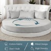 FANSU Round Fitted Sheet, Soft Cotton Fitted Sheet, Breathable Box