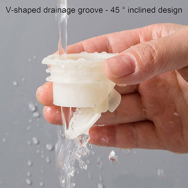 White Odor Proof Shower Floor Drain Drains Stopper One Way