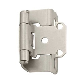 Merriway Sprung Face Frame Satin Nickel Amerock Style Kitchen Cabinet Hinges, Full Overlay,BH06004, 1.5 mm, Pack of 2 Piece