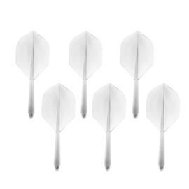 VELLUSTRA Integrated Dart Flights and Shafts, 6PCS Präzisionsgeformtes Dart-Flight und Schaftsystem, Ehr langlebige 2-in-1 kombinierte Dart-Flights und Schäfte, Weiß (2BA)