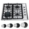 Gas Stove Burner Caps Set, 4PCS Cooker Hat Set Metal
