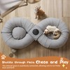 Pawaboo 2-in-1 Cat Tunnel Bed for Indoor Cats, 8-Shaped Large