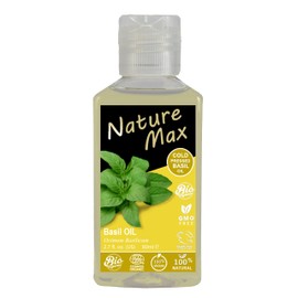 Nature Max Basil Oil Natural Undiluted Pure for Skin Care & Hair Cold Pressed Premium Egyptian Egypt Arab Arabic Herbal Herb Herbs Kosher Halal (1 Pack = 2.70 oz / 80 ml) زيت الريحان