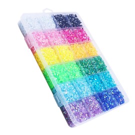 IWOWHERO DIY Resin Nail Art Diamonds Shiny Jelly Flatback Rhinestones Transparent Box for Manicure Decoration Creative and Nail Accessories for Unique Designs