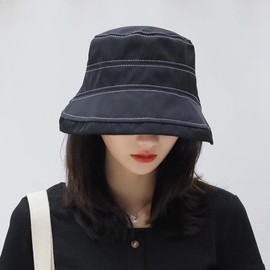 Weuiean MXY-168 Hat, Women's, Men's, Bucket Hat, Sun Hat, UV Protection, Spring and Summer, Sun Protection, Quick Drying, Breathable, Foldable, UV Protection, Black