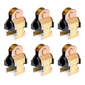 LBG Products 6 Pack Rubber Cushion Strut Clamp,5/8" OD Pipe Strut Clamps for Mounting Copper Piping,PEX Pipe,CVPC Tubing,Heat Resistant Mount Strut Clamp,Easy Installation with Bolts and Nuts