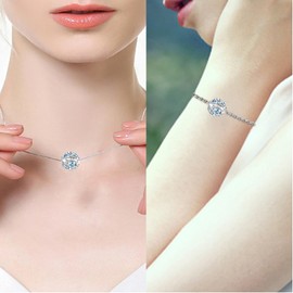 LONGLUCK 925 Sterling Silver Birthstone Charms Fit for Bracelet and Necklace Four Leaf Clover Birthstone Charms Jewelry Gift for Women