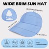 Womens Sun Hat Large Wide Brim Criss Cross Ponytail Baseball