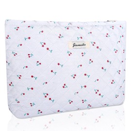 Wudimeitt Wudimeitt Cosmetic bag Makeup bag Preppy Cute Corduroy Toiletry bag for women travel essentials (Red cherry)