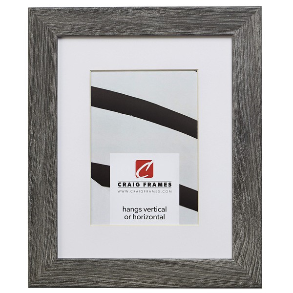 Craig Frames 26030 22 x 28 Inch Gray Barnwood Picture Frame Matted to Display an 18 x 24 Inch Photo