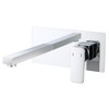 ROVOGO Wall Mount Bathroom Sink Faucet with Rectangular Spout and