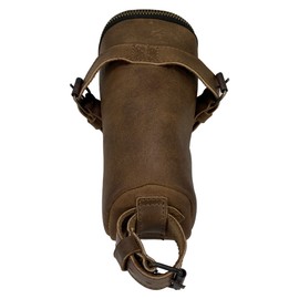 Hide & Ride, Bolsa para debajo del asiento para bicicleta, hecha a mano de cuero de grano completo, organizador multifuncional para viajeros, bolsa de accesorios, artículos esenciales para motociclista, marrón bourbon