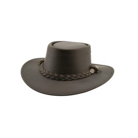 Black Jungle Sorrento Leather Western Hat Made of Best Full Leather, brown