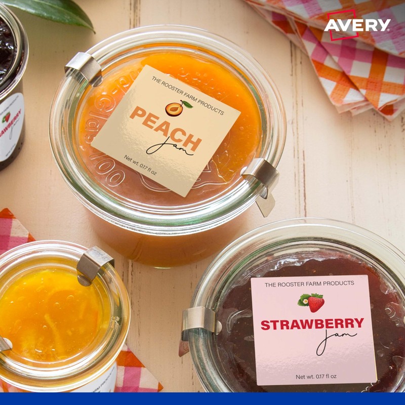 Avery A4 Glossy Rectangle Labels - Product Stickers - Small