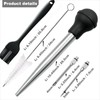 IFFMYJB Turkey Baster Set 5, 18/8 Stainless Steel Turkey Baster