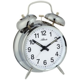 Atlanta Alarm Clock Analogue Silver 1054-19