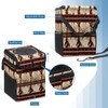 longlugoo Car Trash Can with Lid Western Cowhide Aztec Collapsible