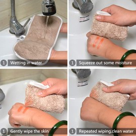 KinHwa Microfibre Face Cloths, Make-Up Remover Cloths, Washable Make-Up Wipes, Ultra-Soft Face Cloth, Reusable, 15 cm x 30 cm